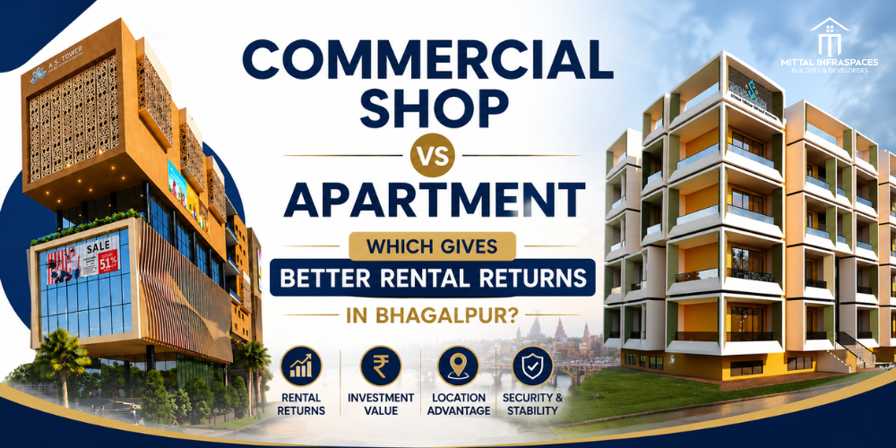 commercial property vs residential property investment Bhagalpur